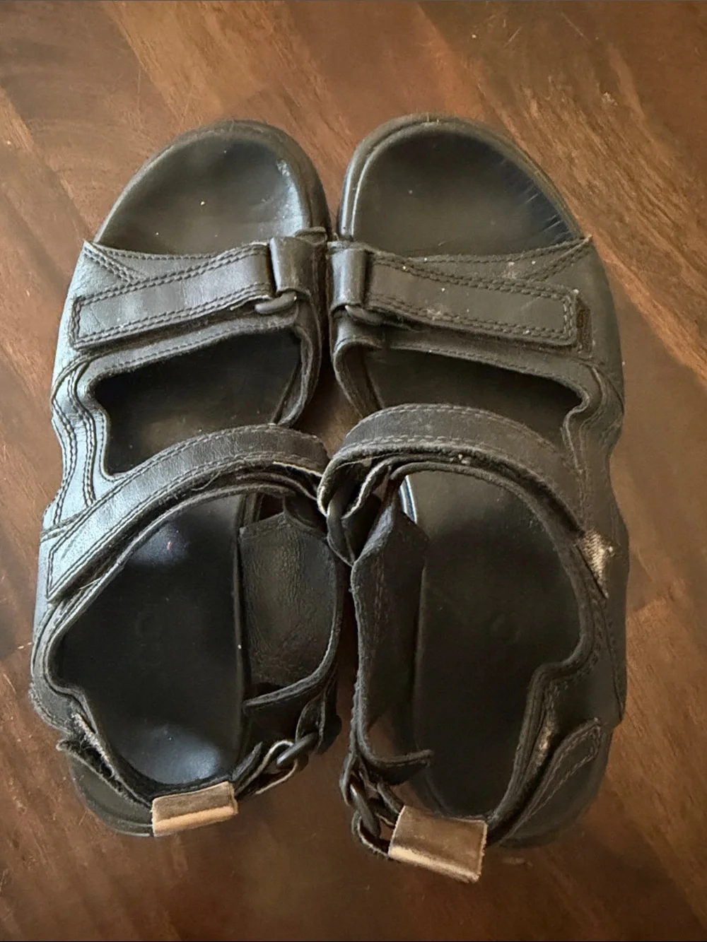 Women’s Yucatan Ecco Black Adjustable Leather Sport Sandals